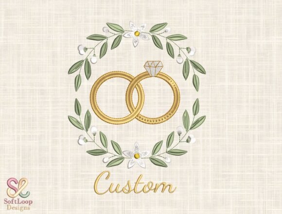 Custom Wedding Rings Embroidery Design Review
