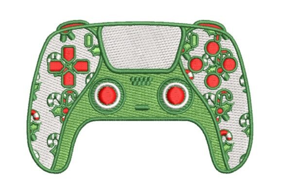 Festive Christmas Gaming Controller Embroidery