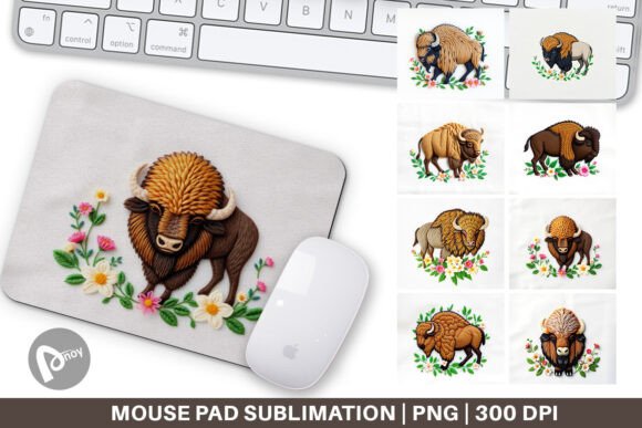 Mouse Pad Bison Embroidery Review