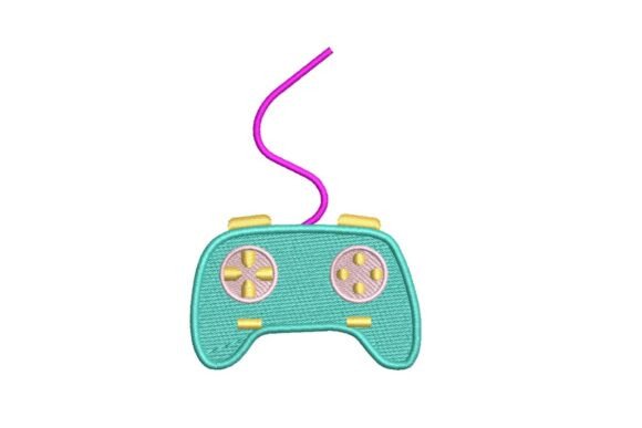Retro Video Game Controller Embroidery Design
